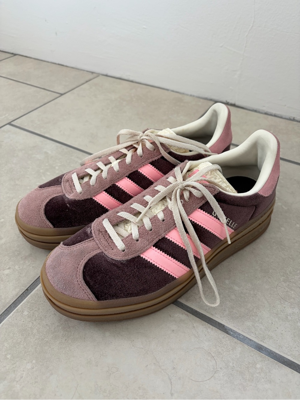 adidas Women's Suede Sneakers in Pink and Brown